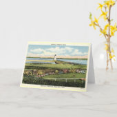 エドガータウンライトハウスマーサズヴィンヤードC1925 カード (黄色い花)