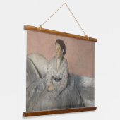エドガーデガスマダムレネ印象派アートウッドウォール 吊り下げ型タペストリー (傾斜あり)