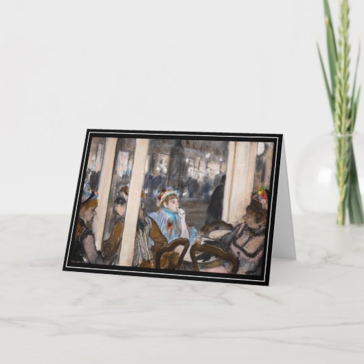 エドガーデガス – 女性オンカフェテラス夕べ カード (正面)