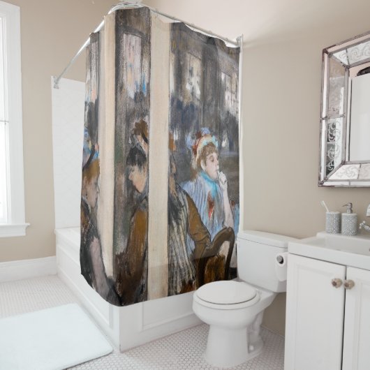 エドガーデガス – 女性オンカフェテラス夕べ シャワーカーテン (インサイチュ)