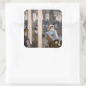 エドガーデガス – 女性オンカフェテラス夕べ スクエアシール (バッグ)