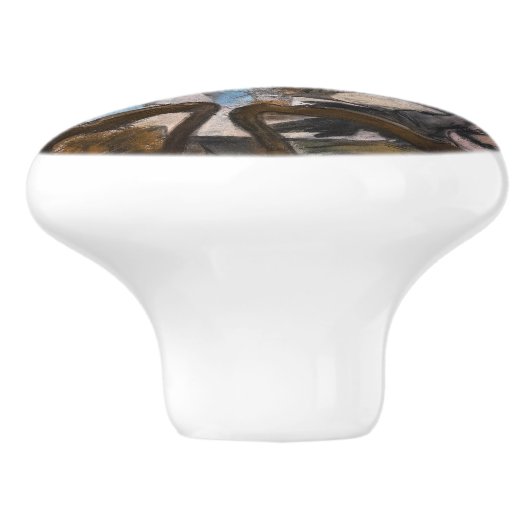 エドガーデガス – 女性オンカフェテラス夕べ セラミックノブ (側面)