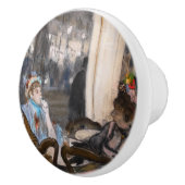 エドガーデガス – 女性オンカフェテラス夕べ セラミックノブ (右)