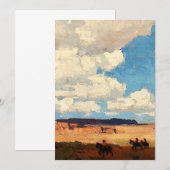 エドガーペインの「夏の雲」西部芸術作品 招待状 (正面/裏面)