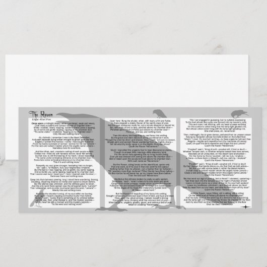 エドガーポー 鴉 招待状 (正面/裏面)