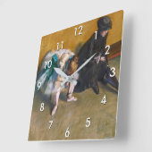 エドガール・デガス - 待つ スクエア壁時計 (傾斜)