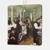 エドガール・ドガのニューオーリンズの綿花市場 セラミックオーナメント (左)