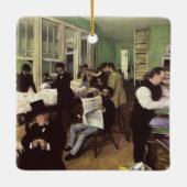 エドガール・ドガのニューオーリンズの綿花市場 セラミックオーナメント (裏面)