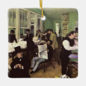 エドガール・ドガのニューオーリンズの綿花市場 セラミックオーナメント (正面)