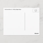 エドガール・ドガの緑の踊り手、ヴィンテージ・バレエ ポストカード (裏面)