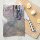 エドガール・ドガの「ダンス教室」、ヴィンテージ・バレエ・アート キッチンタオル (四つ折り)