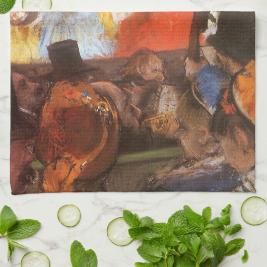 エドガール・ドガの「レ・アンバサドゥールでのカフェ・コンセート」 キッチンタオル (折り畳み)