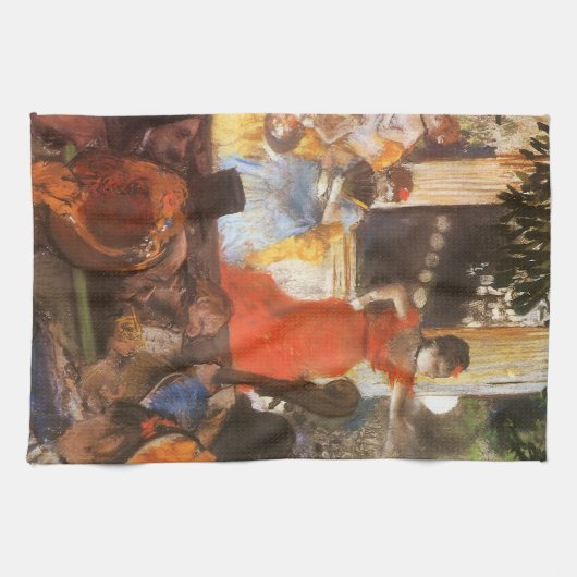 エドガール・ドガの「レ・アンバサドゥールでのカフェ・コンセート」 キッチンタオル (横)