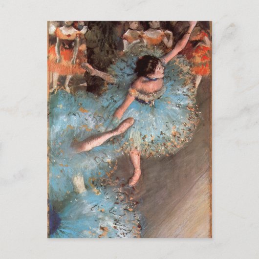 エドガール・ドガ - みどりの衣の踊り子たち ポストカード (正面)