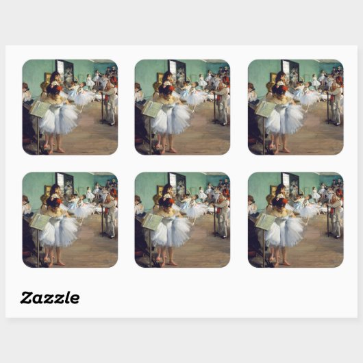 エドガール・ドガ - ダンス教室 スクエアシール (シート)