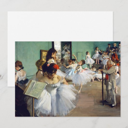 エドガール・ドガ - ダンス教室 招待状 (正面/裏面)
