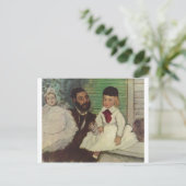 エドガール・ドガ - レピック伯と娘たち 1870 油彩 ポストカード (スタンド正面)