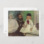 エドガール・ドガ - レピック伯と娘たち 1870 油彩 ポストカード (正面/裏面)