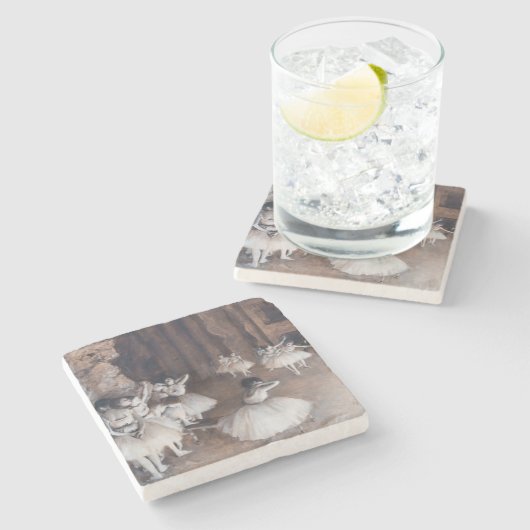 エドガール・ドガ - 舞台でのバレエの練習 ストーンコースター (横)