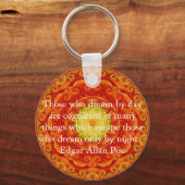 エドガー感動的アランポー引用文について夢 キーホルダー (正面)