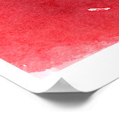 エドガー・アランポップ・アートの・ポーポートレートイン・レッド ポスター (角)