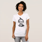 エドガー・アラン・ポーおよびワタリガラス Tシャツ (正面フル)