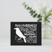 エドガー・アラン・ポーによるレイヴン(その闇への深い) ポストカード (スタンド正面)