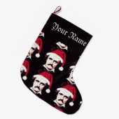 エドガー・アラン・ポーのクリスマスストッキングパーソナライズされた- ラージクリスマスストッキング (正面 (吊り時))