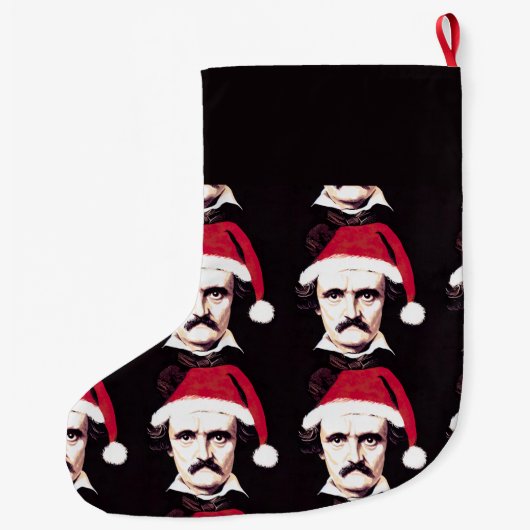 エドガー・アラン・ポーのクリスマスストッキングパーソナライズされた- ラージクリスマスストッキング (裏面)