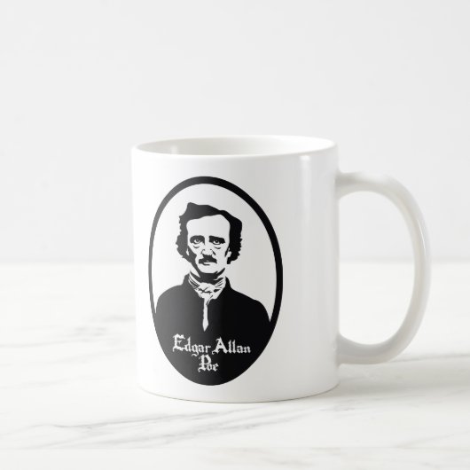 エドガー・アラン・ポーのポートレート コーヒーマグカップ (右)