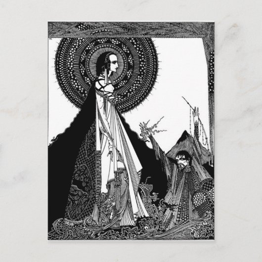 エドガー・アラン・ポーのリゲア ポストカード (正面)