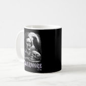 エドガー・アラン・ポーのレイヴン ネヴァーモア コーヒーマグカップ (正面左)