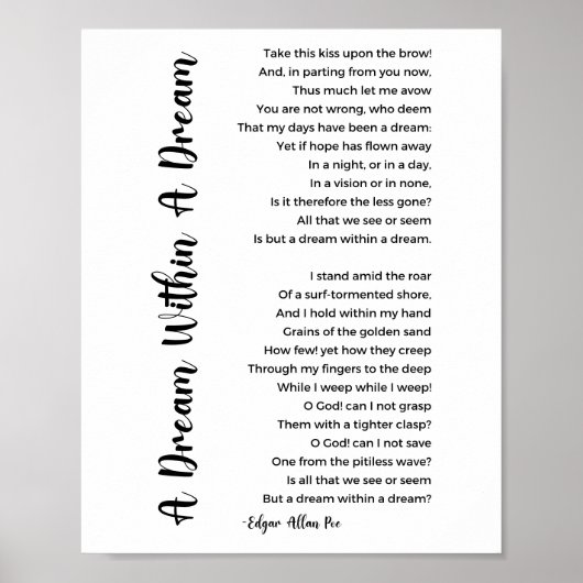 エドガー・アラン・ポーの夢の詩の中の夢 ポスター (正面)