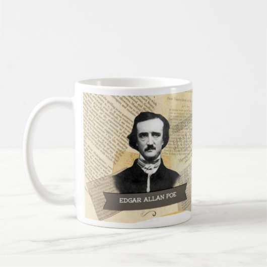 エドガー・アラン・ポーの歴史的マグ コーヒーマグカップ (左)