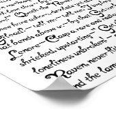 エドガー・アラン・ポーの落書き完全詩 ポスター (角)