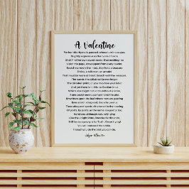 エドガー・アラン・ポーの詩のバレンタイン ポスター