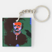 エドガー・アラン・ポーポップ・アートのアート キーホルダー (裏面)