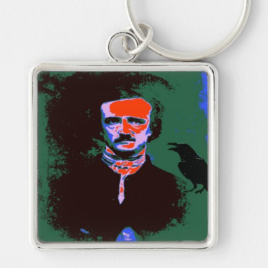 エドガー・アラン・ポーポップ・アートのアート キーホルダー (正面)