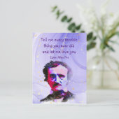 エドガー・アラン・ポー作家ライター詩人ラブ引用文 ポストカード (スタンド正面)