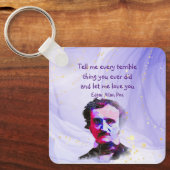 エドガー・アラン・ポー作家ライター詩人愛引用文キー キーホルダー (正面)