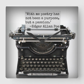 エドガー・アラン・ポー壁時計 スクエア壁時計