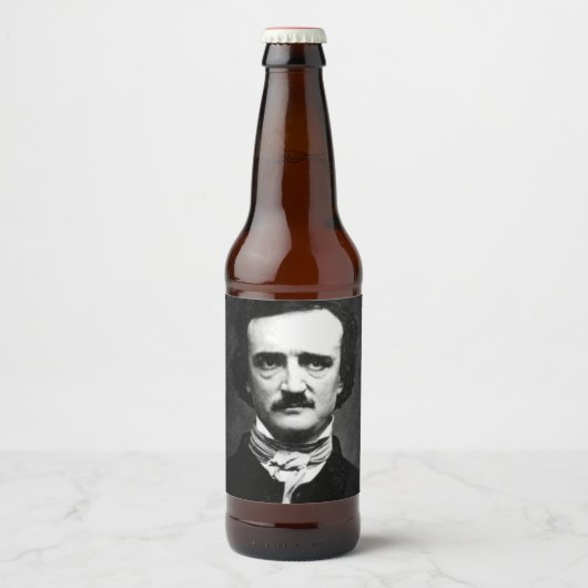 エドガー・アラン・ポー肖像画 ビールラベル (正面)