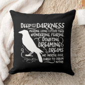 エドガー・アラン・ポー著ワタリガラス(その暗闇への深い) クッション (ブランケット)