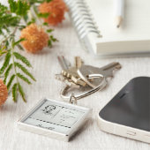 エドガー・アラン・ポー著「Les Poemes」のとびら キーホルダー (側面)