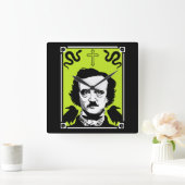 エドガー・アラン・ポー記念日1月19日 スクエア壁時計 (ホーム)