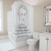 エドガー・アラン・ポー詩人憂鬱引用文 シャワーカーテン (インサイチュ)