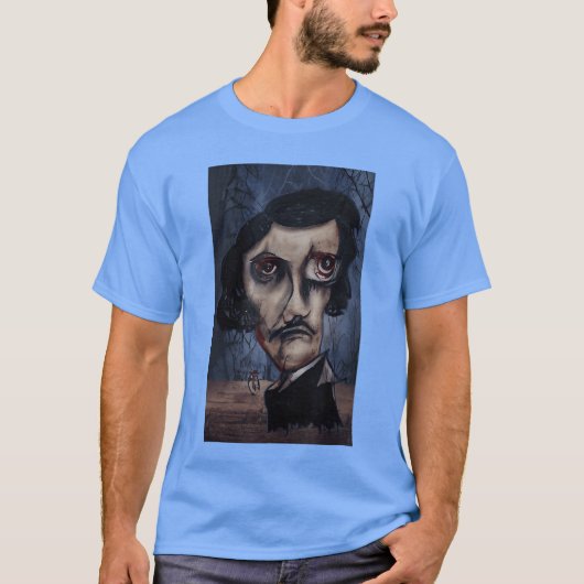 エドガー・アラン・ポー超現実的ゴシックホラーおもしろ Tシャツ (正面)