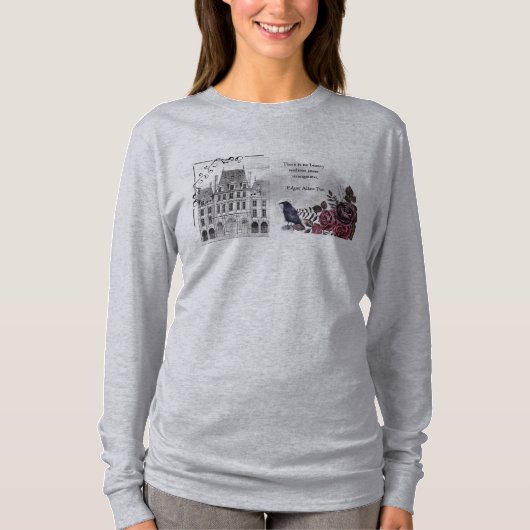 エドガー・アラン・ポー長袖ティー Tシャツ (正面)