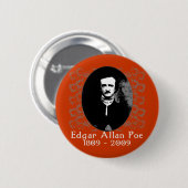 エドガー・アラン・ポー1809-2009年の記念日のTシャツ 缶バッジ (正面&裏面)