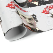 エドガー・アラン・ポー・サンタハットおもしろい作家詩人アート ラッピングペーパー (ロールコーナー)